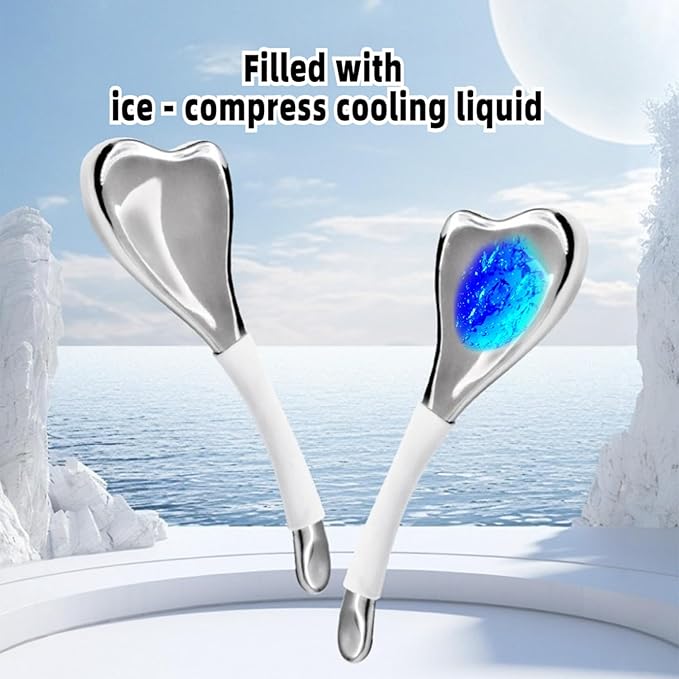 Ice Globes for Face & Eyes, Unbreakable Stainless Steel Cryo Massagers for Skincare Routines, Multifunctional Cold Roller Cooling Globes for Puffiness, Sagging Skin, Fine Lines, and Facial Relaxation