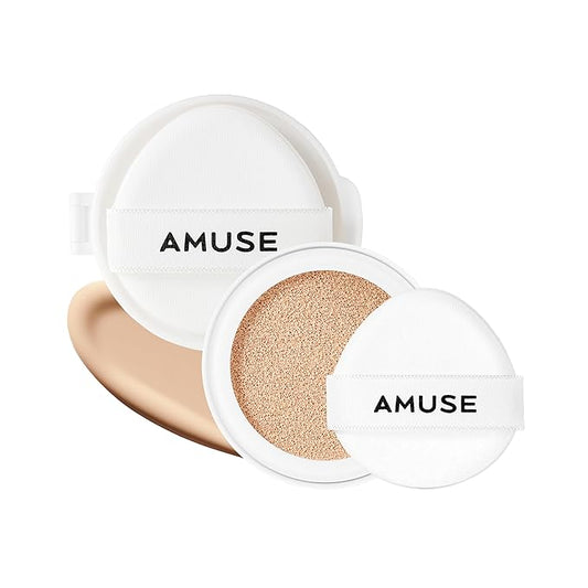 Amuse SEOUL Ceramic Skin Perfector Cushion Foundation Refill | Long-lasting, Lightweight, Semi-matte, Flawless Coverage, Hypoallergenic, Korean Beauty, Vegan(15g / 0.52 oz.) ([Refill] 03 HONEY)