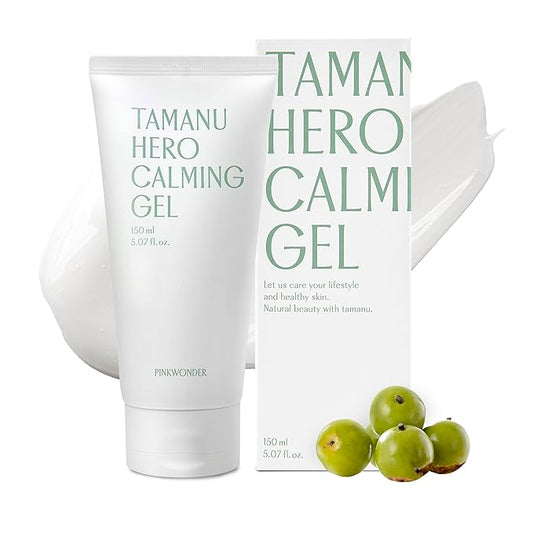 PINKWONDER Tamanu Hero Calming Gel 5.07oz (150ml) | Organic Tamanu Gel, Cooling, Soothing Instant Relief for Skin & Sunburn, Sunburn Relief, Alcohol Free, Gel cream, Korean Skincare