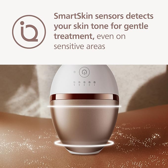 Philips Lumea 9000 Series IPL Hair Removal Device - Alternative to Laser Hair Removal, SenseIQ Technology and Lumea App, 4 Attachments for Body, Face, Bikini & Underarms, for Women & Men, BRI984/03