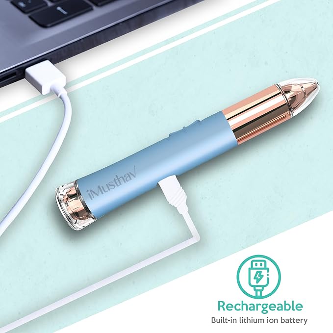 2 in 1 Flawless Eyebrow and Facial Hair Remover for Women Painless Electric Razor Epilator Trimmer Shaver with 18K Gold-Plated, USB Rechargeable, 360° LED for Eyebrow and Face Hair Removal