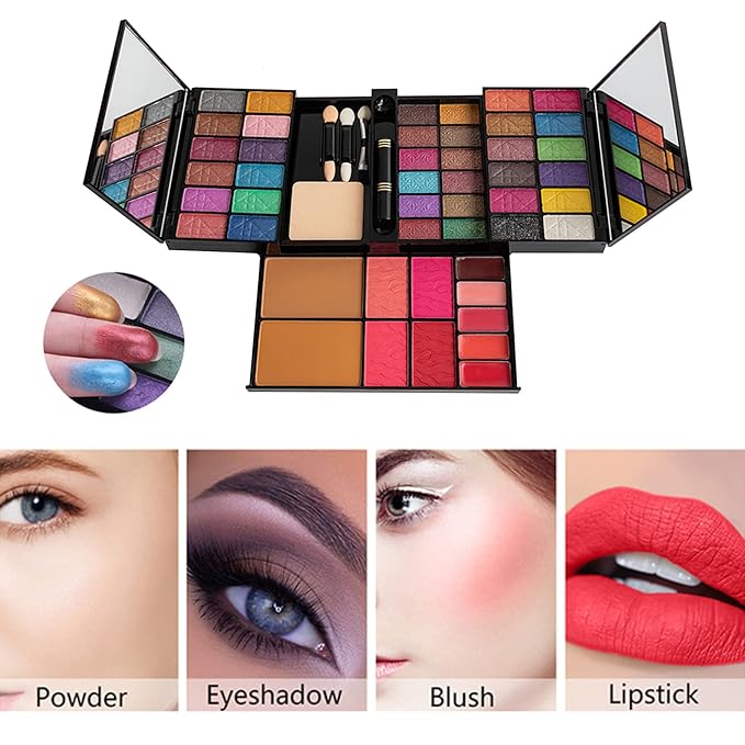 All In One Makeup Gift Kit Portable Contour Palette including 36 Eyeshadow Palette, Lip Gloss, Glitter Cream, Concealer, Blusher, Bronzer, Highlight and Contour - Teen Girl Gifts Trendy Stuff