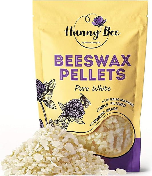 Trifecta Living Co.'s Beeswax Pellets - 100% Pure Bees Wax Perfect for DIY Candles, Skincare, and More! Discover The Creative Possibilities with Our Versatile, Pure Beeswax Pellets!