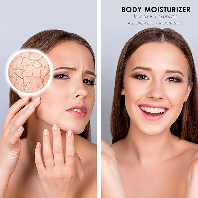 Soapeauty Golden Jojoba Oil | 100% Pure & Natural | Unrefined, Cold Pressed, Hexane Free | Moisturizing Oil for Skin, Face, Hair & Nails - 64 Fl Oz