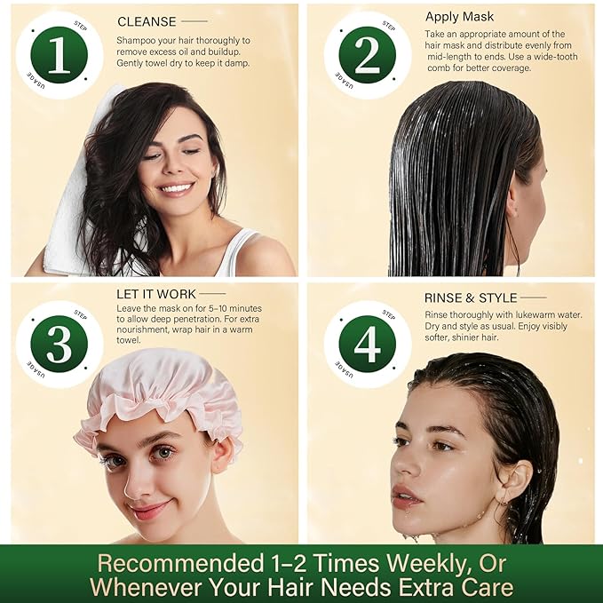 Juland Hair Mask, Collagen Hair Mask with Natural Amla Oil for Moisturization & Damage Repair, Hydroplex Technology for Stronger, Shinier Hair, 11 oz – Revitalizing Treatment for Dry, Damaged Hair