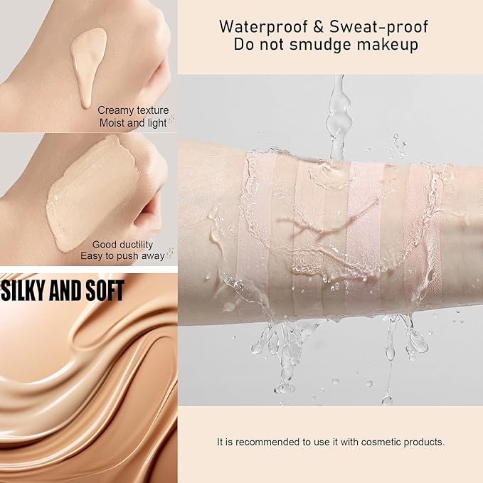 Glow Contour Face Liquid Foundation Bronzer Highlighter Illuminator Moisturize Cream Contour Concealer Blendable & Smooth Glowing Skin Lightweigh Luminizing Long Lasting Face Contouring Makeup