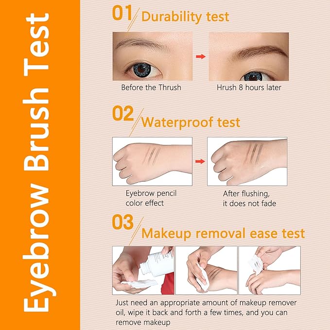 2025 Upgraded Magic Eyebrow Pencil for Women, Long-Lasting Ultra-Fine Tip Waterproof Eye Brow Pencils with 4 Fork, Smudge-Proof Natural Brow Makeup for Women - Light Brown