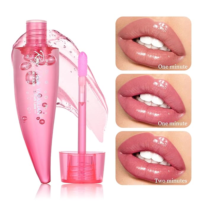 6PCS Aloe Vera Lip Gloss, Long Lasting Nutritious Lip Balm Moisturizing Aloe Vera Lip Oil for Lip Treatment and Dry Lips, Color Changing Lipstick Tinted Lip Balm Set (B)