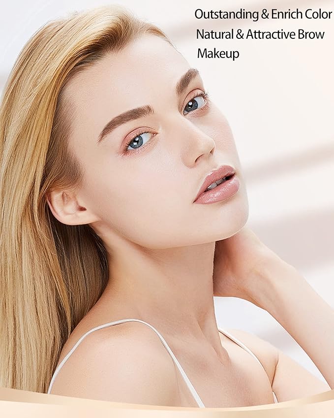 Waterproof Tinted Brow Gel- Long Lasting SmudgeProof Liquid Eyebrow Makeup, Eyebrow Mascara Tinted Brow Glue, Eye Brow Filler, Volumizing Enhance Brow Mascara,With Brow Razor,Gift for Women- 03Brown