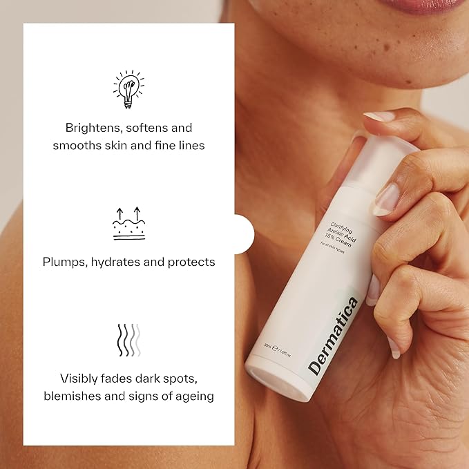 Dermatica Brightening & Barrier Repair Kit, Caring Squalane Cleanser (150ml), Clarifying Azelaic Acid 15% Cream (30ml), Nourishing Ceramide + Peptide Moisturiser (50ml)