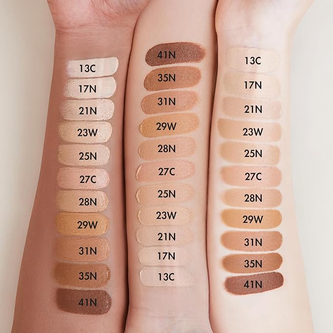 AGE20'S Signature Essence Pact SPF 50+ | Pack of 1 | 29W CARAMEL | Cream Foundation, Dewy Finish, Natural Coverage | Korean Cushion Foundation