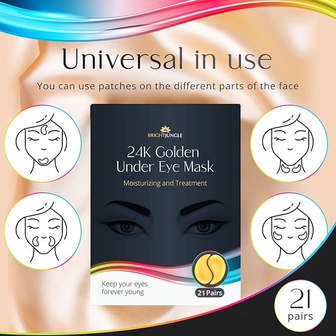 Under Eye Patches - Collagen Eye Pads for Dark Circles and Puffiness, Under Eye Masks for Women, Rich in Nutrients, Peptides, Restores Skin Firmness, Intense Hydration