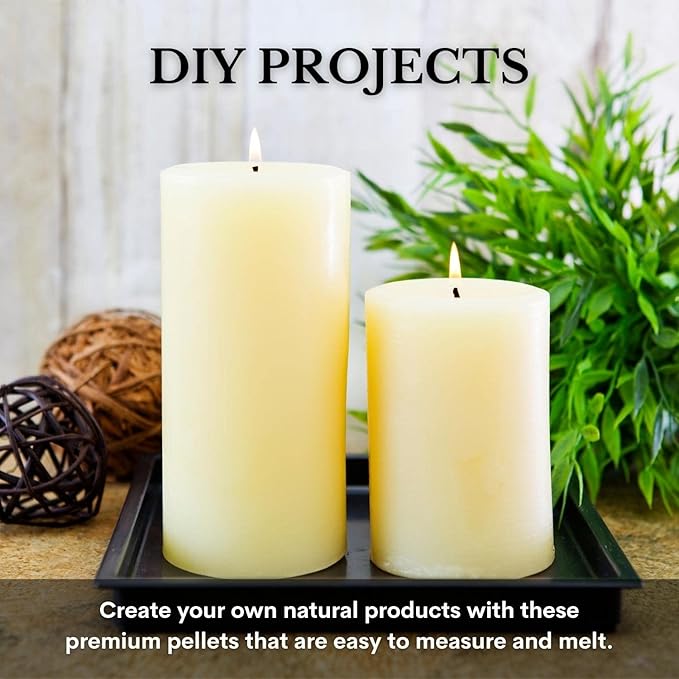 White Beeswax Pellets 1 lb (16 oz), Pure, Natural, Cosmetic Grade, Bees Wax Pastilles, Triple Filtered, Great For DIY Lip Balms, Lotions, Candles