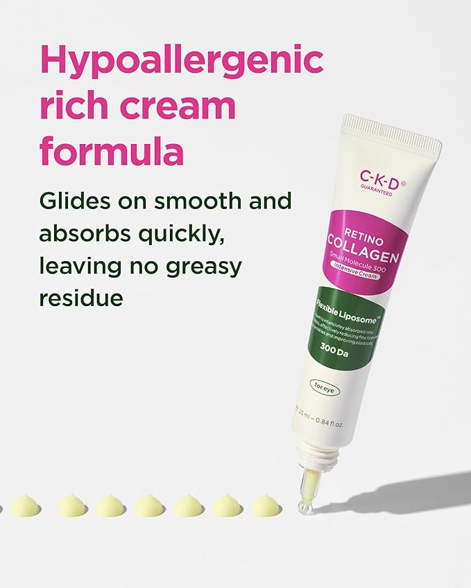 CKD Retino Collagen Intensive Cream - Retinal Spot Collagen Cream for Fine Lines, Deep Wrinkles, and Sagging Reduction. Anti-Aging and Youthful Skin. Korean Skin Care. 0.84 fl oz