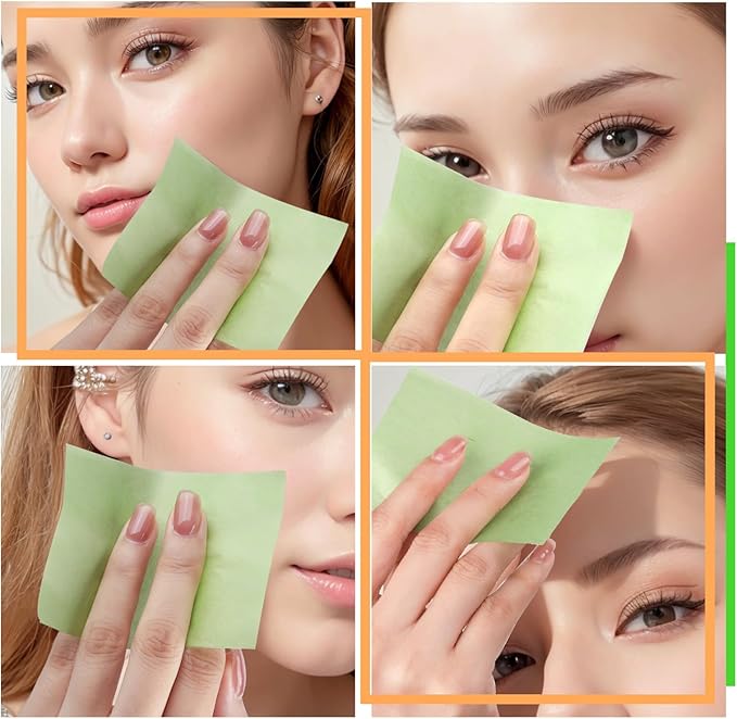 Blotting Paper, HNYYZL Oil Absorbing Sheets for Oily Skin 600 Sheets, Oil Control for Face, Makeup Blotting Paper, Natural Oil Absorbing Facial Blotting Sheets for Oily Skin Care (Pack of 6)