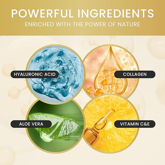 24K Gold Under Eye Patches with 6 pieces of Lip Mask, Anti-Aging Eye Mask, Under Eye Mask Dark Circles and Puffiness, Wrinkles Patches with Hydrogel, Collagen Eye Pad Elasticity Self Care 48 pairs…