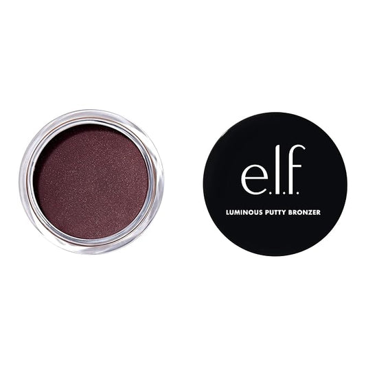 e.l.f. Luminous Putty Bronzer, Lightweight Putty-to-Powder Bronzer For A Radiant, Glowing Finish, Highly Pigmented, Vegan & Cruelty-Free, Frequent Flyer
