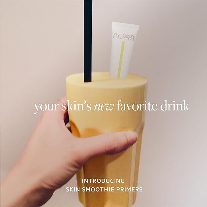 FLOWER BEAUTY By Drew Barrymore Skin Smoothie Radiant Glow Primer - Natural + Radiant Finish - Weightless Texture - Antioxidant-Rich + Silky Finish