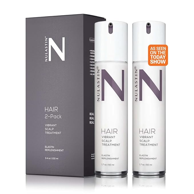 NULASTIN Hair Serum - HAIR Vibrant Scalp Treatment - Promote Scalp Care & Thicker Looking Volume in Thinning Hair - With Keratin & Peptides to Help Minimize Visible Shedding (2 Count, 1.7 Oz Each)