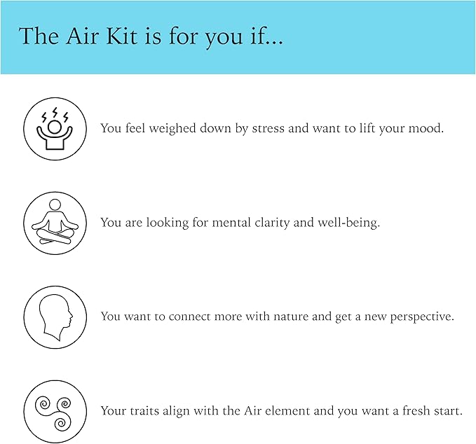 The Air Kit by Two Sage Sisters - Self Care Kit with Airspinner, Breathing Cards, Notebook, and Marker, Pamper and Self Care Gifts for Women, Womens Care Package for Mindfulness and Relaxation