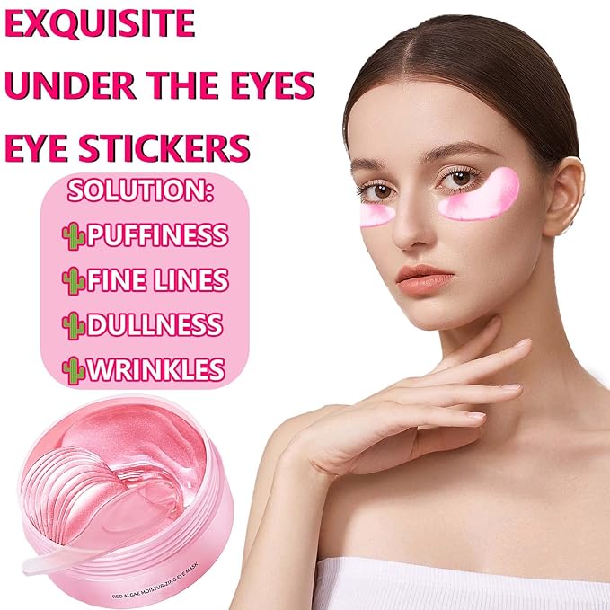 30 Pairs Gold Under Eye Masks,Moisturizing Hydrating Under Eye Patches for Puffy Eyes,Under Eye Treatment for Dark Circles Eye Bags Fine Lines,Eye Skin Care Products for Women & Man