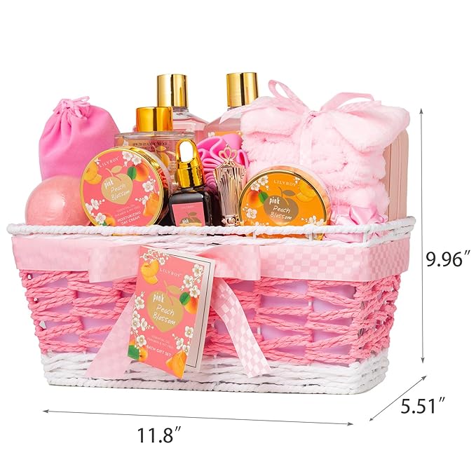 Luxury Mothers Day Gift for Mom - Premium 23-Piece Relaxing Bath & Body Gift Set for Women, Self Care Gift Set with Necklace & More | Christmas Gifts, Birthday Present, Holiday, Anniversary Gift Idea