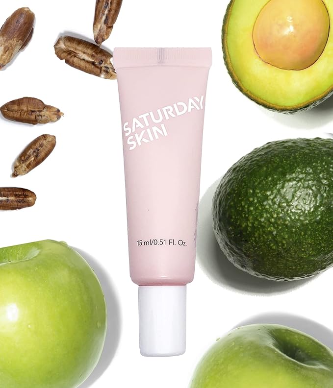 Saturday Skin Wide Awake Brightening Cream Illuminating Eye Cream for Wrinkles, Puffy Eyes + Dark Circles Lightweight, Moisturizing, Deeply Hydrates(0.51 Fl Oz (15ml))