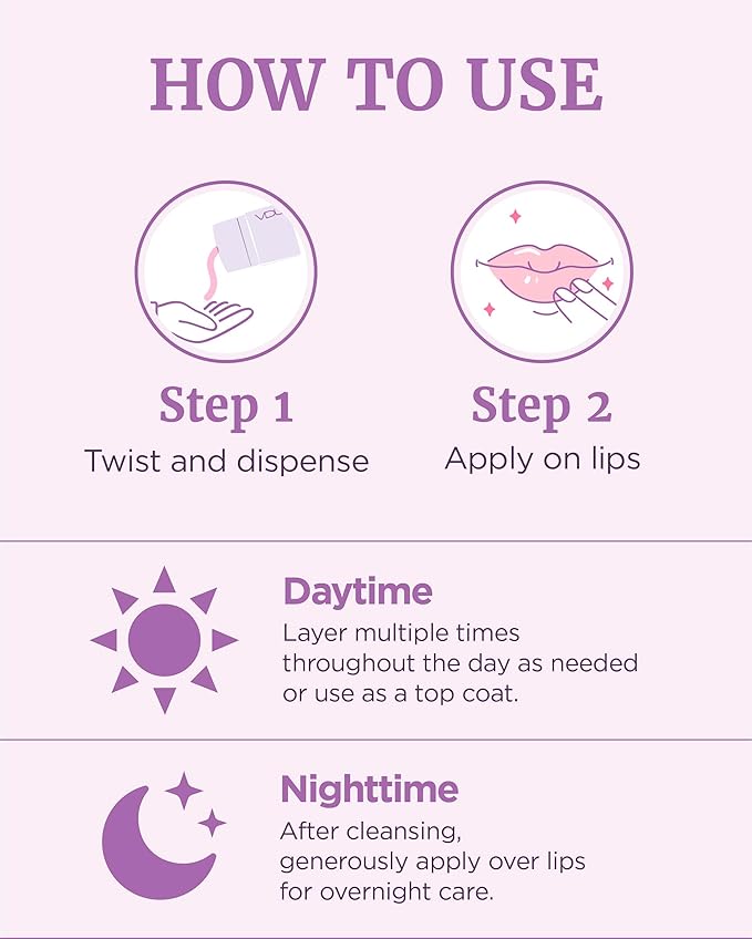 VDL Herbal Lipcerin (0.5fl oz) - Bergamot, Mallow Leaf, Sage. Long Term Moisturizing, Plumping, Conditioning Lip Gloss Balm. Korean Skin Care Sleeping Mask for Dry, Chapped Lips.