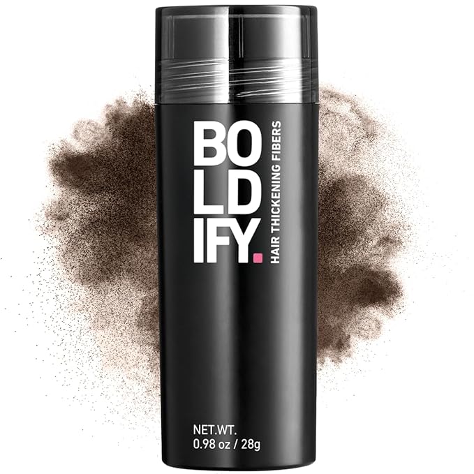 BOLDIFY Hair Fibers (28g) - Fill In Thinning and Fine Hair for an Instantly Fuller, Thicker Look - 14 Shades for Women & Men - Ash Brown