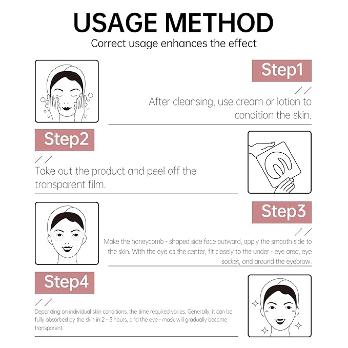 Novoy 7 Pairs Bio-Collagen Real Deep Eye Patches - 6-in-1 Retinol Overnight Eye Patches for Dark Circles, Puffiness & Wrinkles | 2% Caffeine+Hyaluronic+Niacinamide, Korean Popular Eye Mask - ROSE