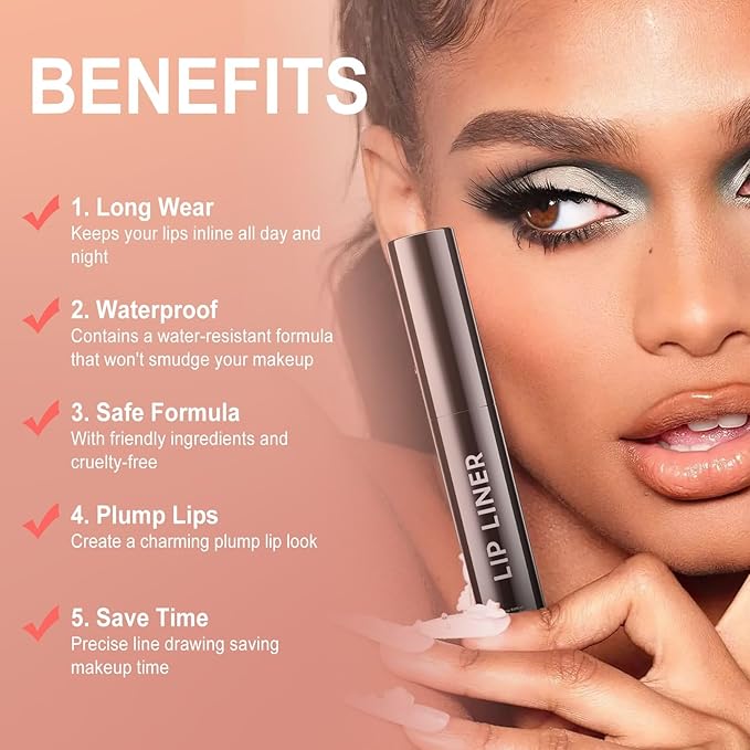 OETUIOW Lip Stain - All Day Lip Stain Peel Off, Naturally Moisturizing Lightweight Glow-Boosting Non-Sticky, Vegan Lip Makeup Gift for Her (Nude)