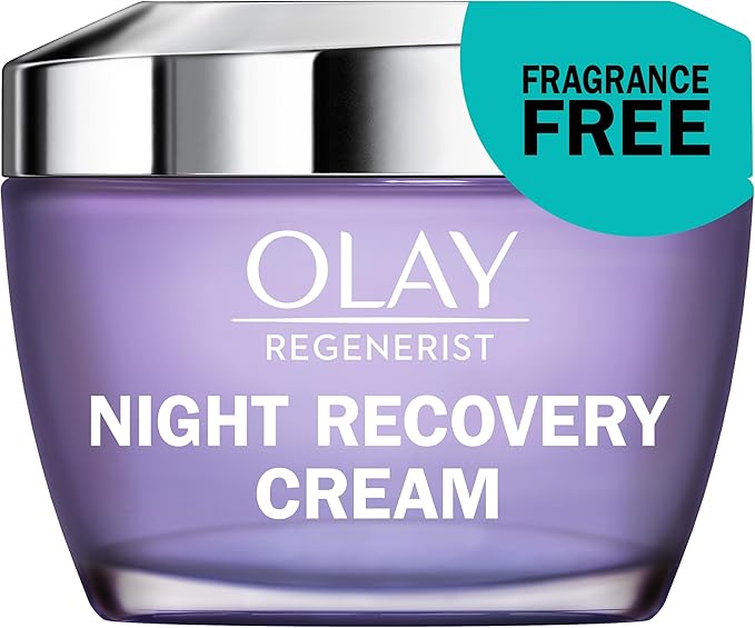 Olay Face Moisturizer, Anti-Aging Night Cream for Women - Fragrance-Free Skin Care, Instant Hydration, Anti-Wrinkle, Reduces Fine Lines, Exfoliates, Smooths Texture - Niacinamide, Amino Pepitde, 1.7Oz