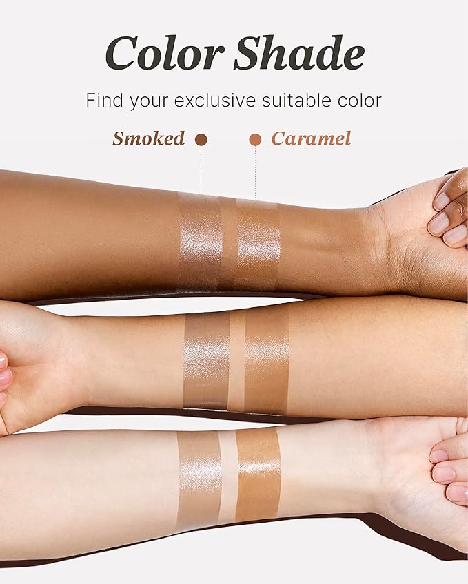 Glint Sheer Bronzer Stick (Caramel, 0.24oz) - Creamy Buildable, Blendable Formula for Natural Contour, Long-Lasting, Smooth, Versatile Use. Korean Makeup. Nose, Face, Cheeks.