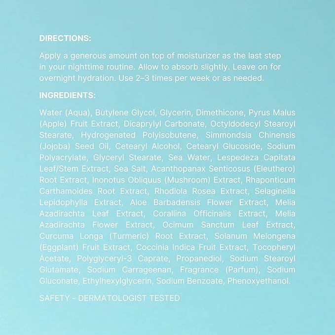 NuSkin NUTRICENTIALS Pillow Glow Sleeping Mask | Overnight Hydration | Bioadaptive Botanical Complex | Red Algae | Apple Extract | Deep Sea Water | Skin Glowing & Pore Minimizing | 2.5 Fl Oz | 2 Pack