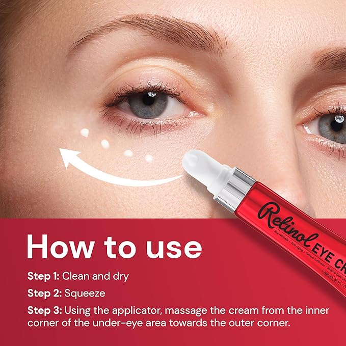 Anti-Aging Eye Cream for Wrinkles: Lifting and Tightening Under Eye Cream with Retinol & Collagen - Fine Lines Smoothing Treatment, Reduces Dark Circles, Eye Bags & Puffiness In 2 Weeks | 1.53 fl. oz