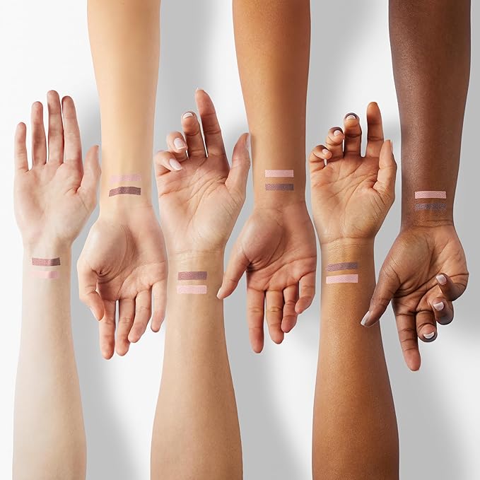 Julep Eyeshadow 101 Crème-to-Powder Waterproof Eyeshadow Stick Duo – Long-Lasting, Crease-Proof, Easy Apply with Built-in Smudger - Blush Pink Shimmer & Mink Mauve Shimmer