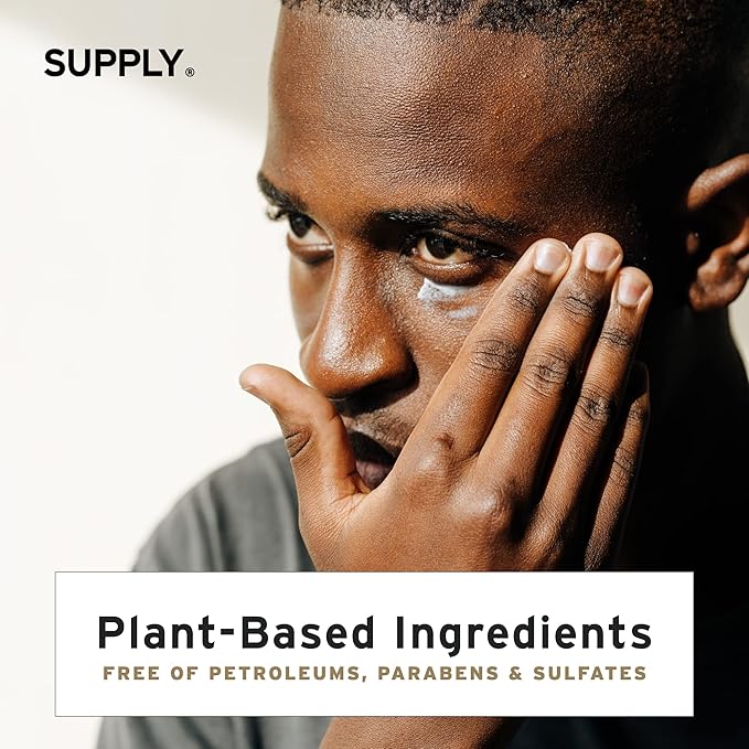 SUPPLY Age Defense Eye Cream - Powerful Anti-aging Eye Cream for Men - Reduces Bags, Puffiness, and Dark Circles - Natural, Paraben Free Eye Moisturizer - Peptides, Hyaluronic Acid, Caffeine Eye Cream