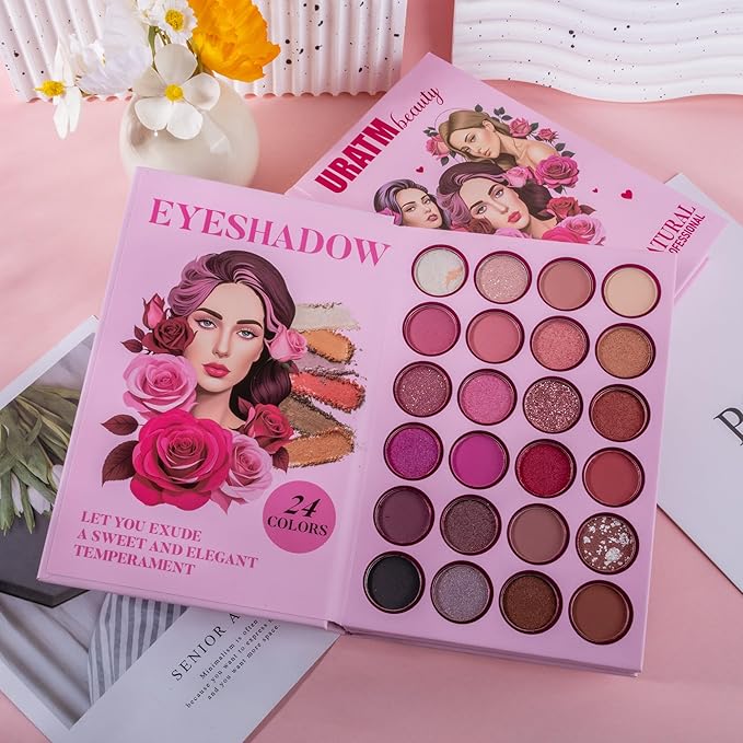 4-Layer Multi - Functional Beauty Book Kit- Style Makeup Palette Ingeniously Combines Eyeshadows, Blushes, Highlighters, Contour Powders In One,Best Choice for A Gift for Women (U103A)