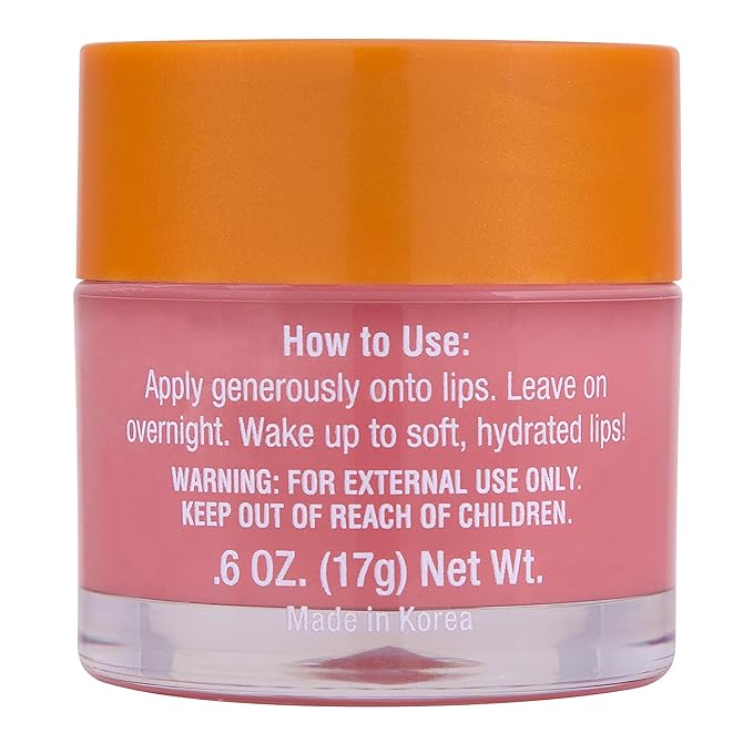 Tree Hut Strawberry Overnight Lip Mask | Leave on Overnight & Wake up to Soft, Hydrated Lips | Elevate your Self Care Routine | .6 oz.