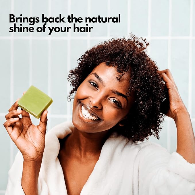 SoapFactory Organic Solid Shampoo Bar for thinning Hair, Hair Soap with Aloe Vera for Men and Women, 100% Natural, Vegan, Handmade, Plastic Free, 3 ounce