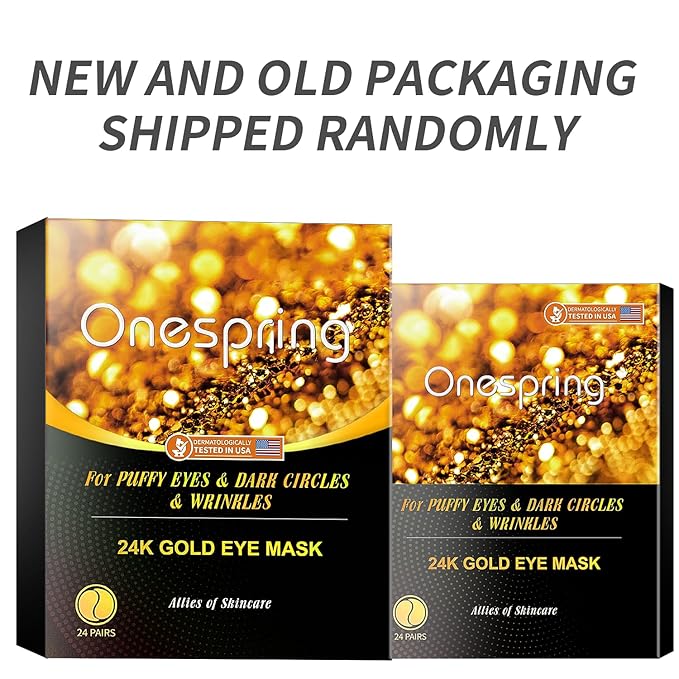 Under Eye Patches (24 Pairs) - Gifts for Women - Golden Under Eye Mask for Dark Circles, Puffiness & Wrinkles, Eye Gels Pads for Refreshing, Revitalizing - Bridesmaid Gifts