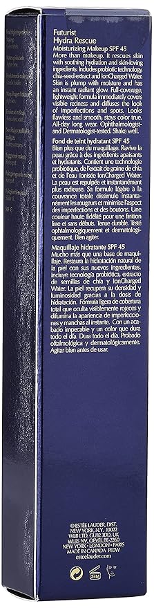 Estée Lauder Futurist Hydra Rescue Moisturizing Foundation SPF 45, 12 Hour Glow, 1.2 oz., 2C3 Fresco