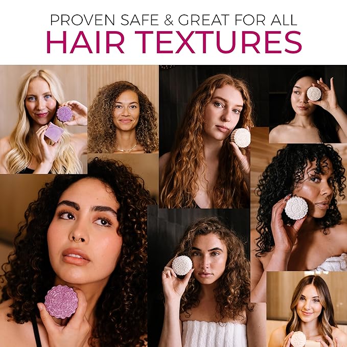 Viori Chamomile Rose Essential Oil Shampoo Bar Made with Rice Water - Handcrafted All Natural Shampoo Bars - Sulfate Free