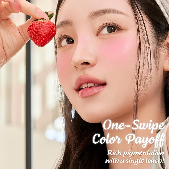 Touch in Sol In My Heart Stick Blush (#Punchy Pink) – Cream Blush Stick for Cheeks, Eyes & Lips – Korean Makeup Cheek – Creamy, Blendable Milk Blusher for Dewy Glow, Natural Finish, k beauty, 0.21 Oz