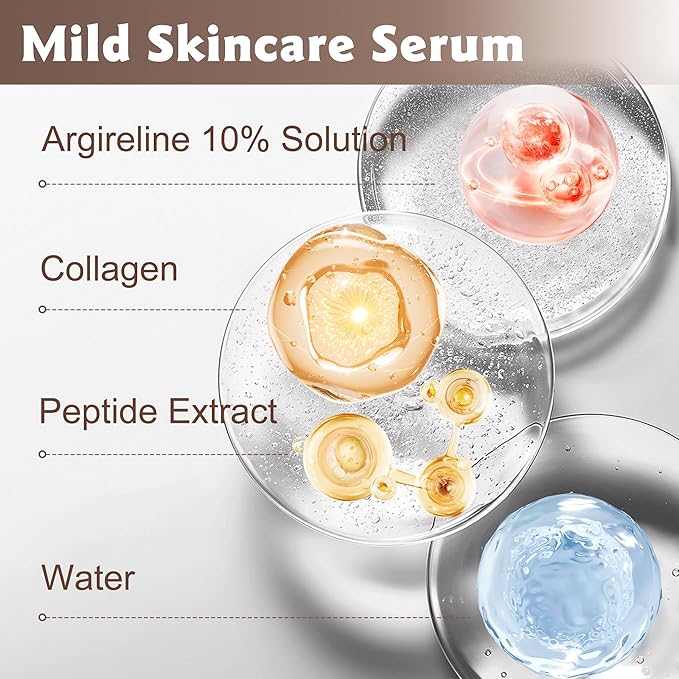 Argireline Serum For Face, Advanced Anti-Wrinkle Facial Serum For Women, Moisturizing Argireline 10% Solution For Face, Argireline Peptide.Suitable For All Skin (1, 2PC)