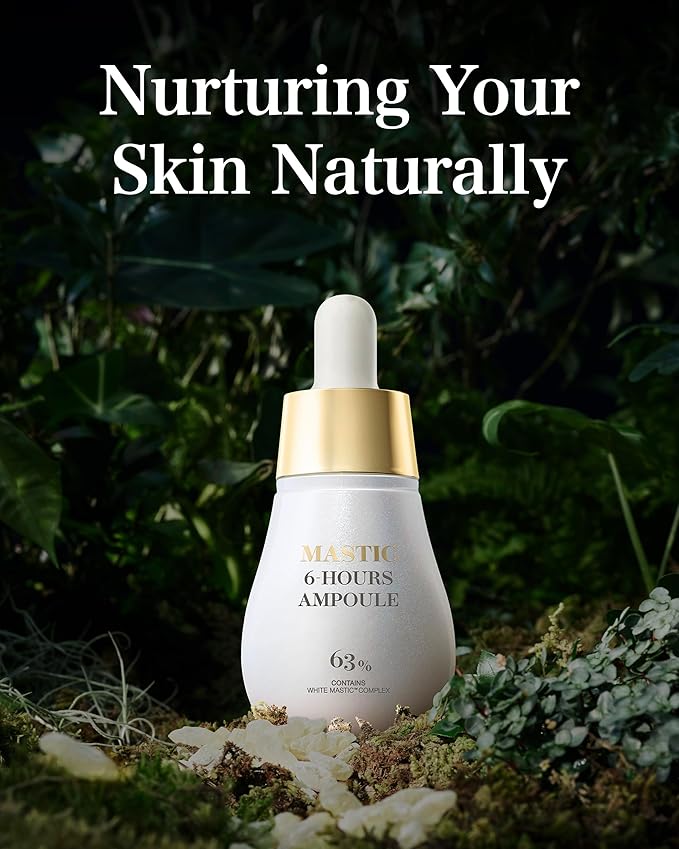 MASTINA Mastic Ampoule Serum Dropper Type (0.5fl oz, Pack of 2) White Mastic Complex 63%, Tranexamic Acid 2%, Niacinamide 5% - Face Serum for Firming, Hydrating, Radiant Glass Skin. Korean Skin Care