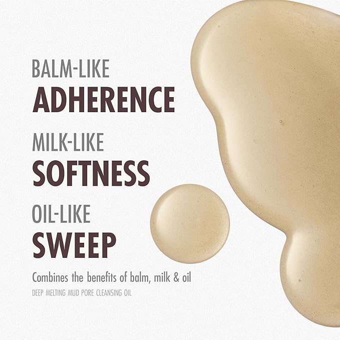 Deep Melting Mud Pore Cleansing Oil - Gentle Make Up Facial Oil Cleanser with Boryeong Mud, Sunflower Seed & 7 Fermented Oils - Vegan & Non-Comedogenic Korean Skincare (6.76 fl oz)