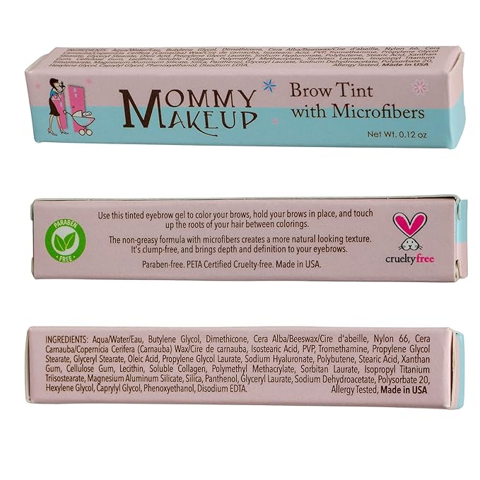 Brow Tint with Microfibers - 4-in-1 Tinted Eyebrow Gel to Groom, Hold, Sculpt & Color Your Brows, Covers Gray Hair - Water Resistant, Clump-Free, Long Lasting (Sable) by Mommy Makeup