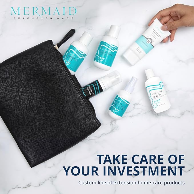 Shampoo & Conditioner Duo with Brush, Gentle, Sulfate and Cruelty-Free Daily Formula for Hair Extensions, 32 fl oz