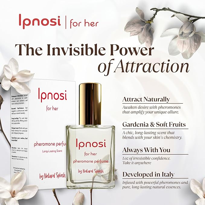 lpnosi Pheromone Perfume for Women - Long Lasting Chic Scent with Gardenia & Fruity Notes, Confidence-Boosting Spray, Travel-Friendly, 1 fl oz